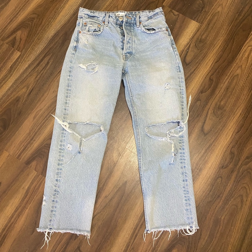 Zara High Rise Mom Jeans